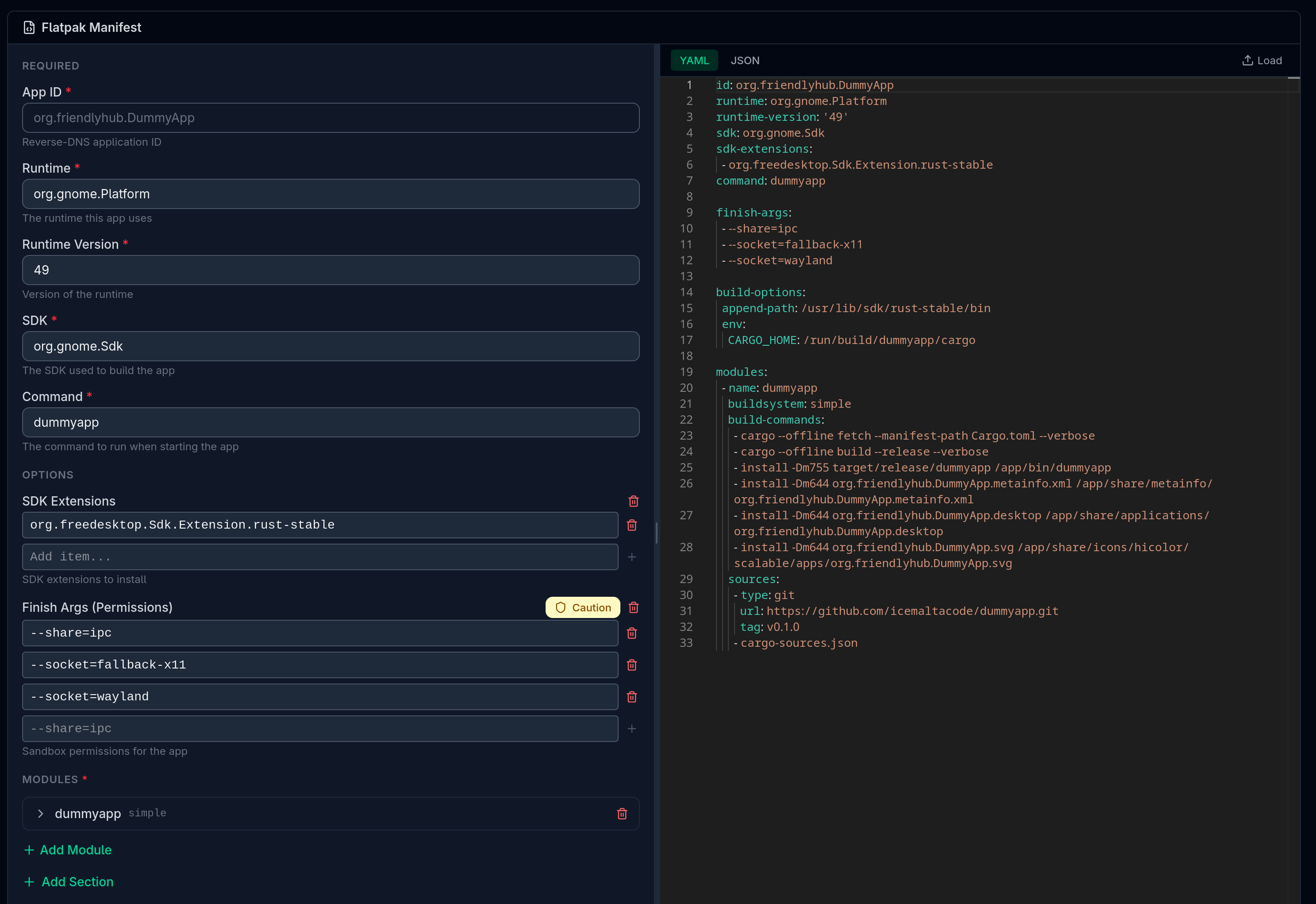 Submitting the app manifest